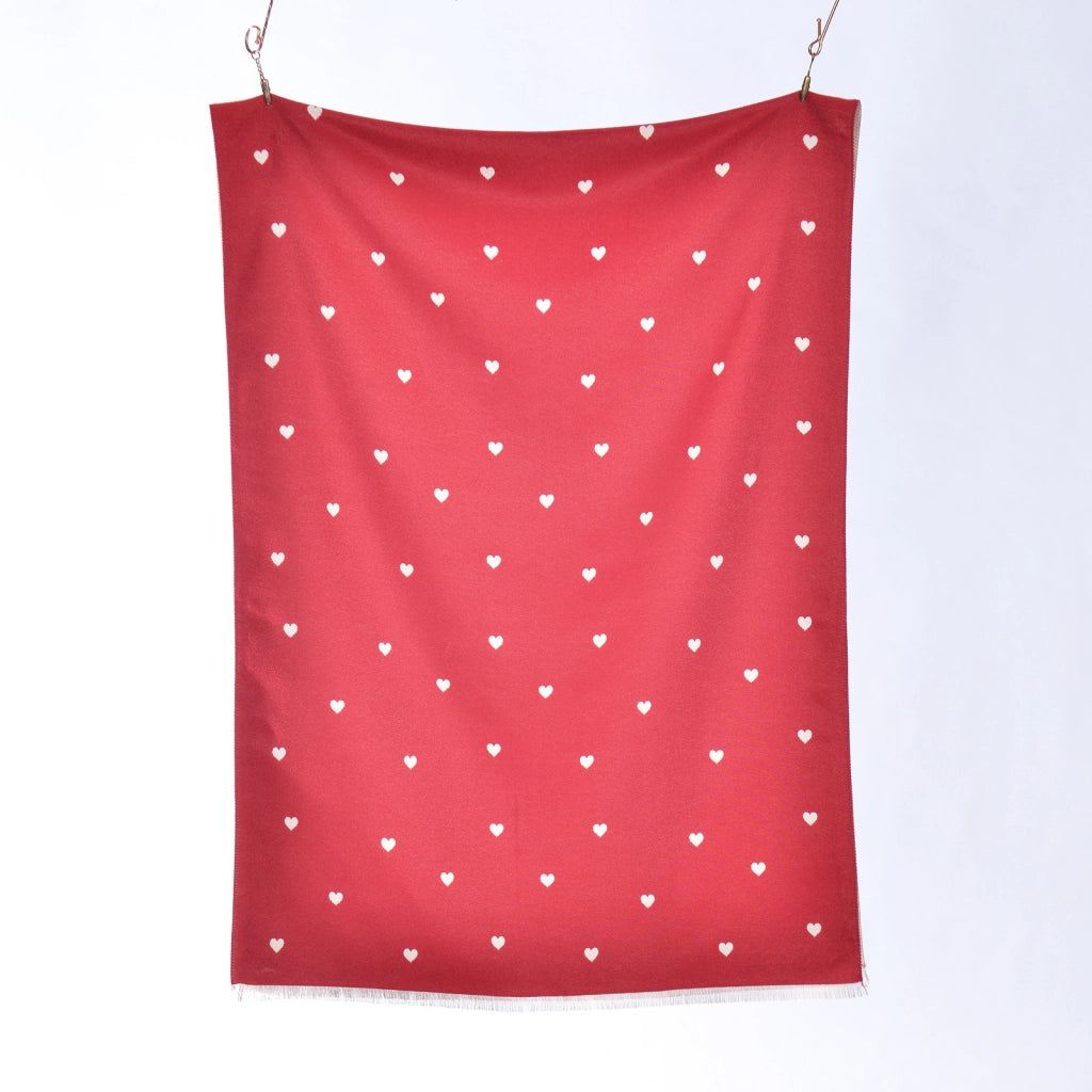 Nuova sciarpa jacquard con motivo a cuori per donna, versatile scaldacollo