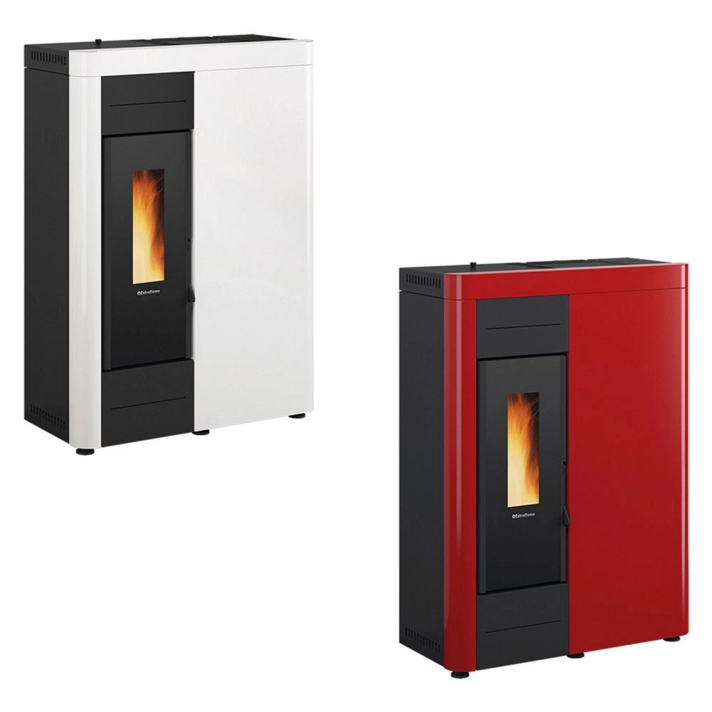 1pz termostufa a pellet 'virna' colore bianco cod:ferx.7001598nlm