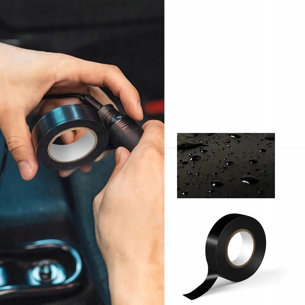 Nastro Isolante Nero 10m – Alta Qualità e Resistenza | PVC, 0,13mm Spessore, 16mm Larghezza