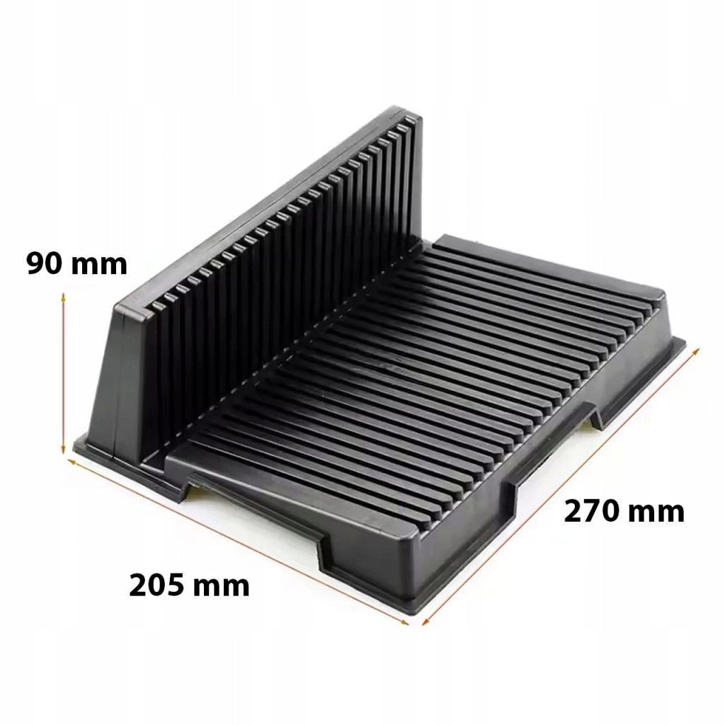 Supporto Antistatico a L per PCB – Protezione ESD | Dimensioni 270x205x90 mm, Resistenza 104-109 Ω