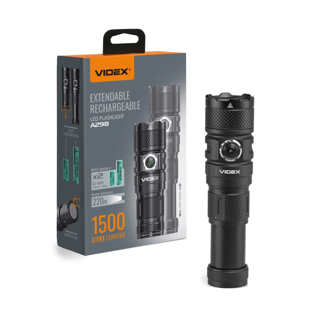 Torcia tattica Videx VLF-A298 10W 1500lm 220m IP66 USB-C