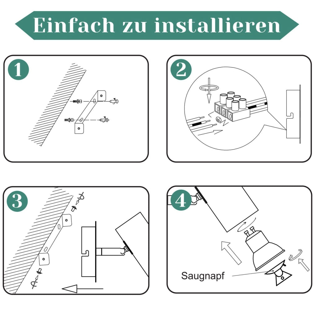 ZMH Faretto da Soffitto 1 Pezzo Nichelato Orientabile 330° GU10 per Corridoio Senza Lampadina