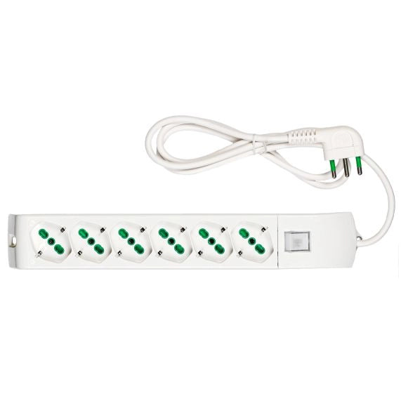 FME 41.0200 MULTIPRESA 6P BIP/SC + INT  FIDO- FANTON- 1,0 pz