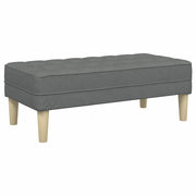 panchina con cuscino Grigio scuro 113 x 57 x 39 cm Tessuto CFW7289757