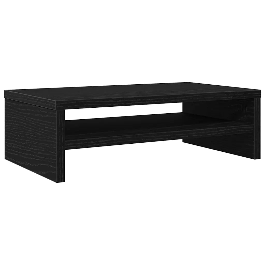 Supporto per Monitor Rovere Nero 42x24x13 cm in Truciolato 862407