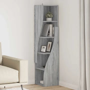 Mobile angolare Grigio Sonoma 32x32x140cm Legno multistrato 889881