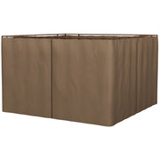Tenda da giardino ¨C zephmum ¨C 4 pannelli laterali 3x2 m marrone