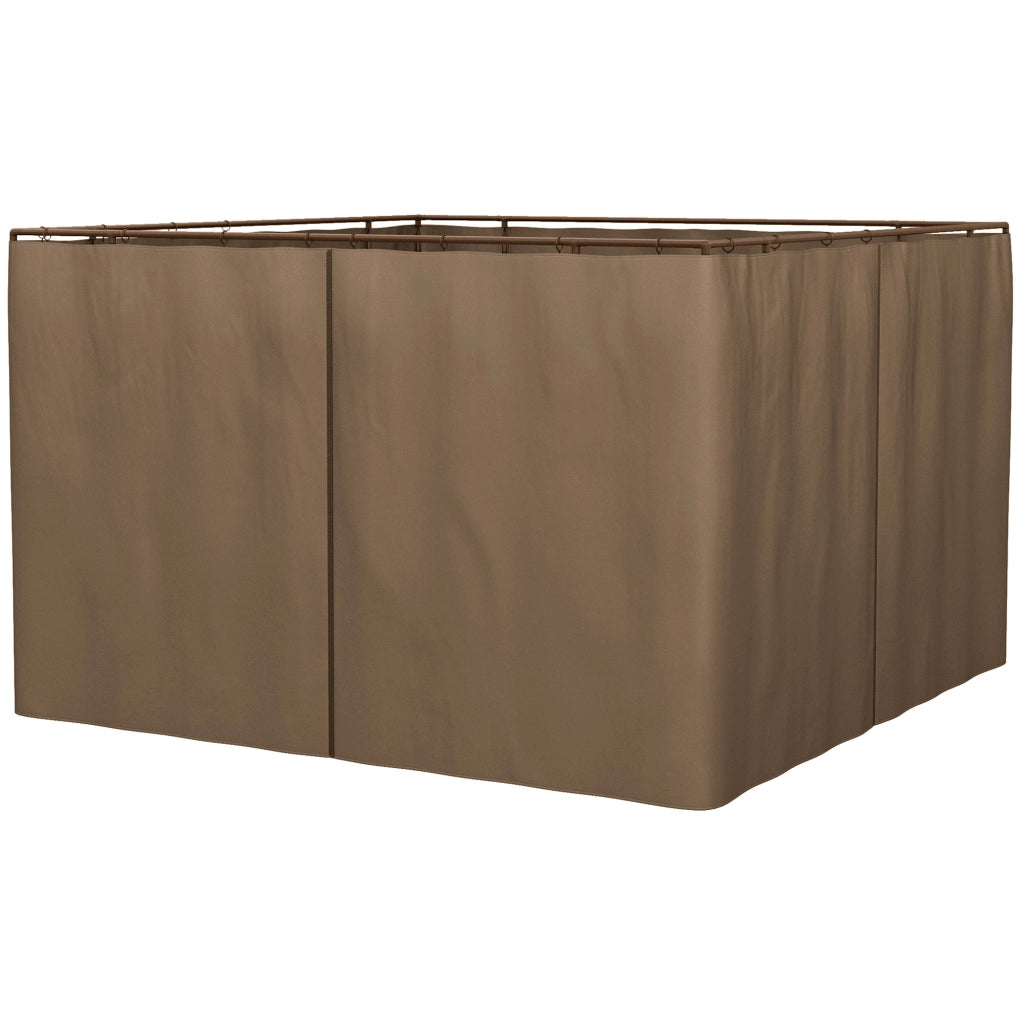 Tenda da giardino ¨C zephmum ¨C 4 pannelli laterali 3x2 m marrone