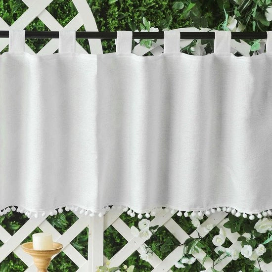 Gordino da Cucina 40 x 100 cm - Polyester Durevole - Halfgordino - Privacy - Elegante - Tessuto a Pelo di Velluto - Gordino da Cucina