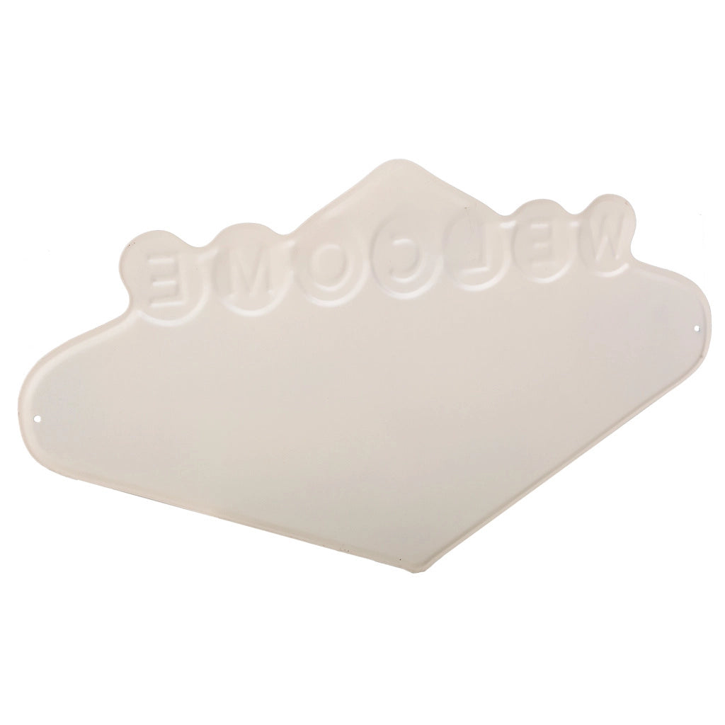Piatto metallo panna 27x49x1h