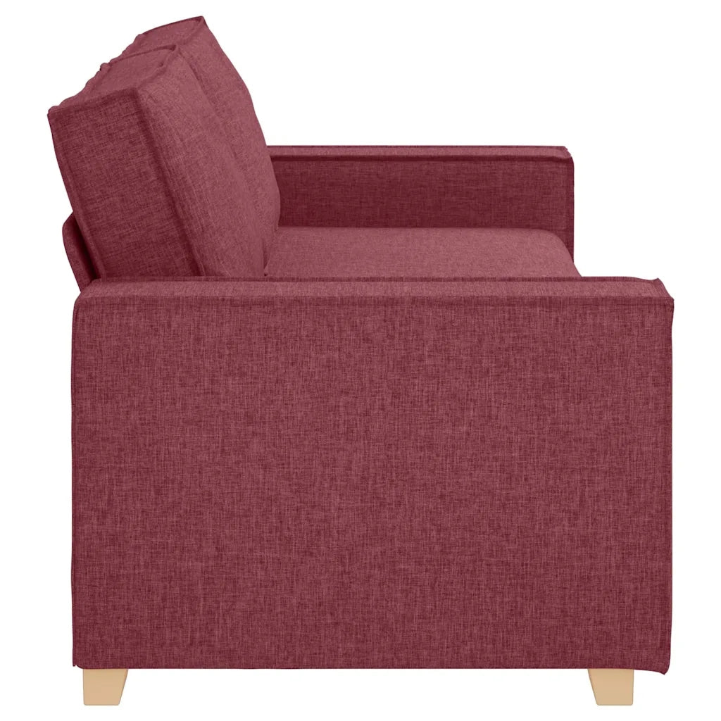 Divano a 3 posti rosso vino 180 cm in tessuto 4104993