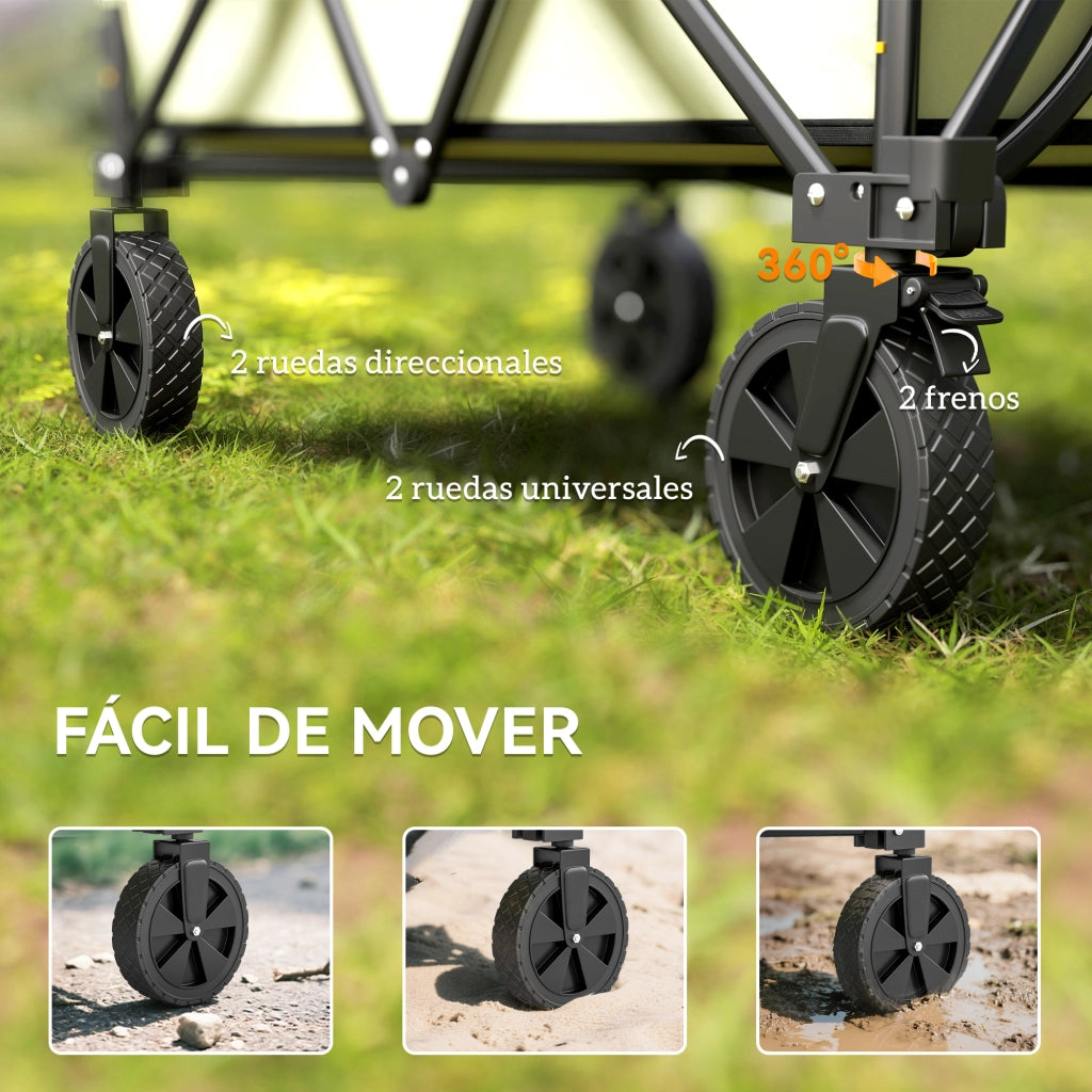 Carrello Pieghevole ¨C Zephmum ¨C Verde, 180 L, 120 kg