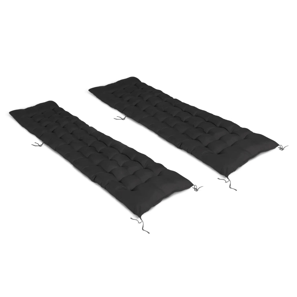 IDMarket - Set di 2 cuscini universali per sdraio ADAM 180 cm, nero