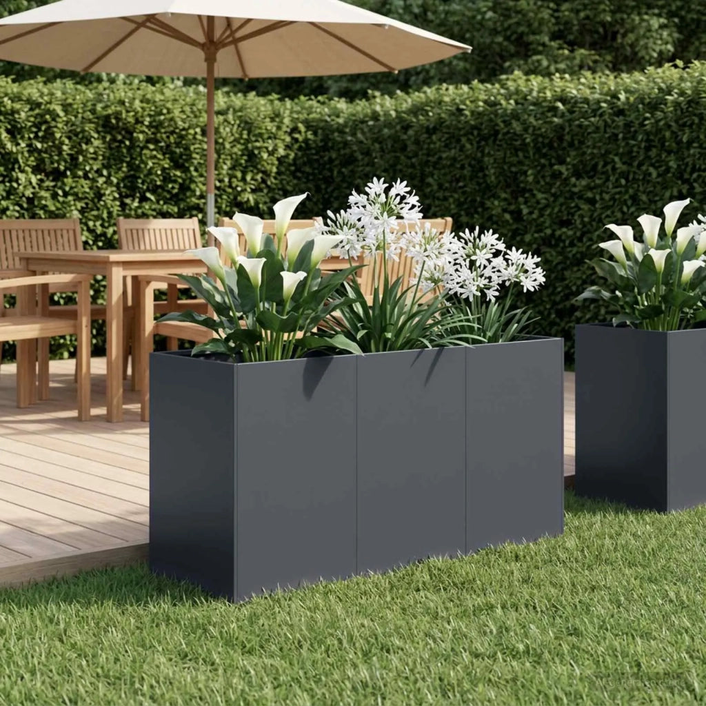 Vaso da giardino Antracite 120 x 40 x 60 cm 8005892