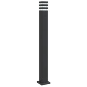 Lampada da terra per esterno con presa 110 cm alluminio nero 02_0042528