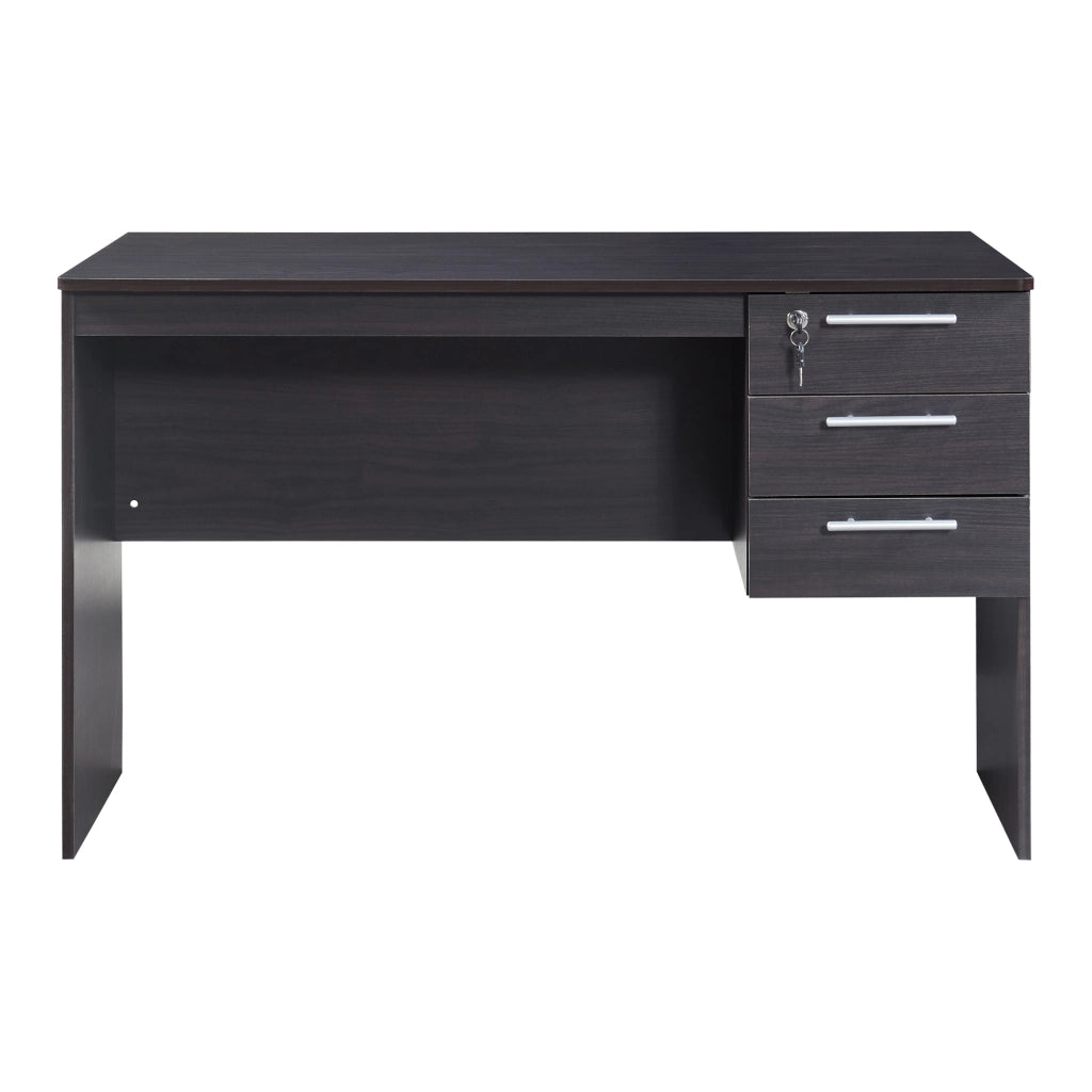 Scrivania Ragunda con 3 Cassetti 120 x 59 x 75 cm - Effetto Legno Scuro [en.casa]