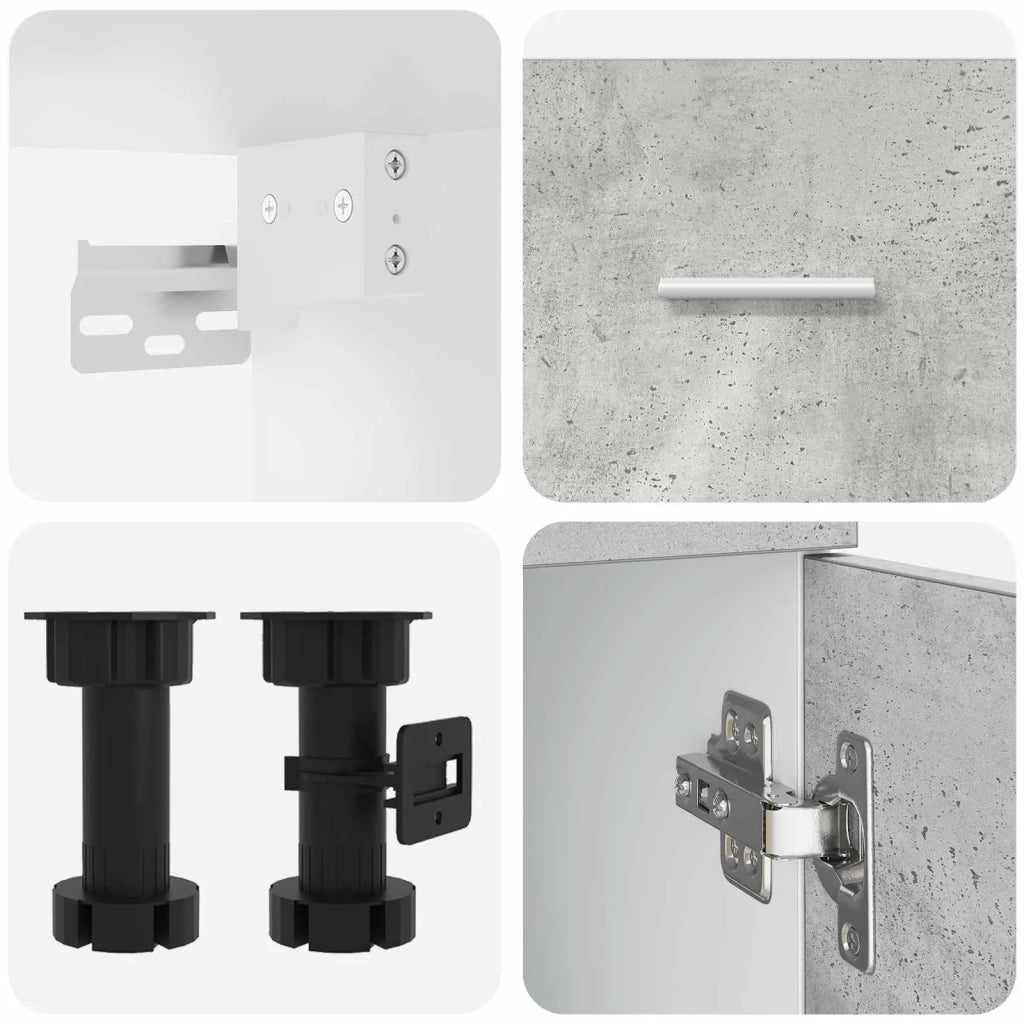 Unità Cucina Lyon 8 pcs Grigio Cemento Legno ingegnerizzato 3445842