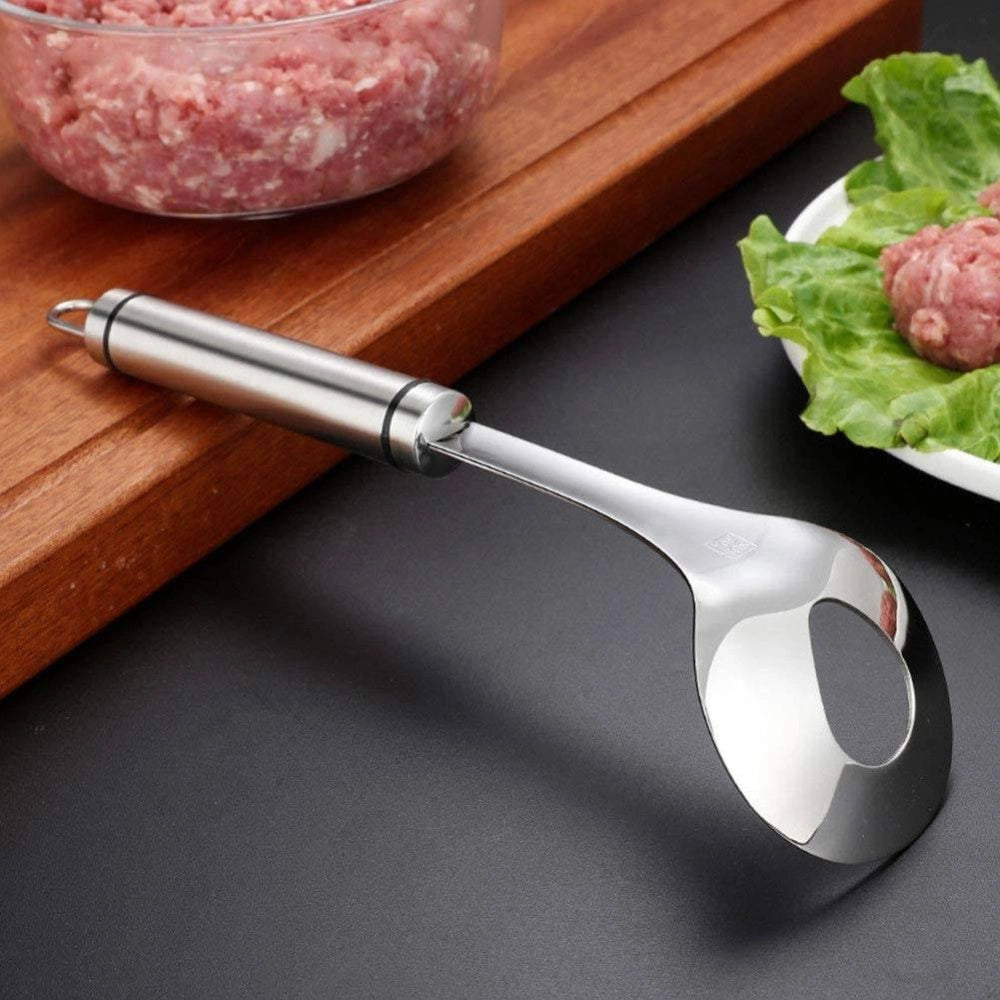 Trade Shop - Cucchiaio Per Polpette Antiaderente Utensile Da Cucina Stampo In Acciaio Inox -