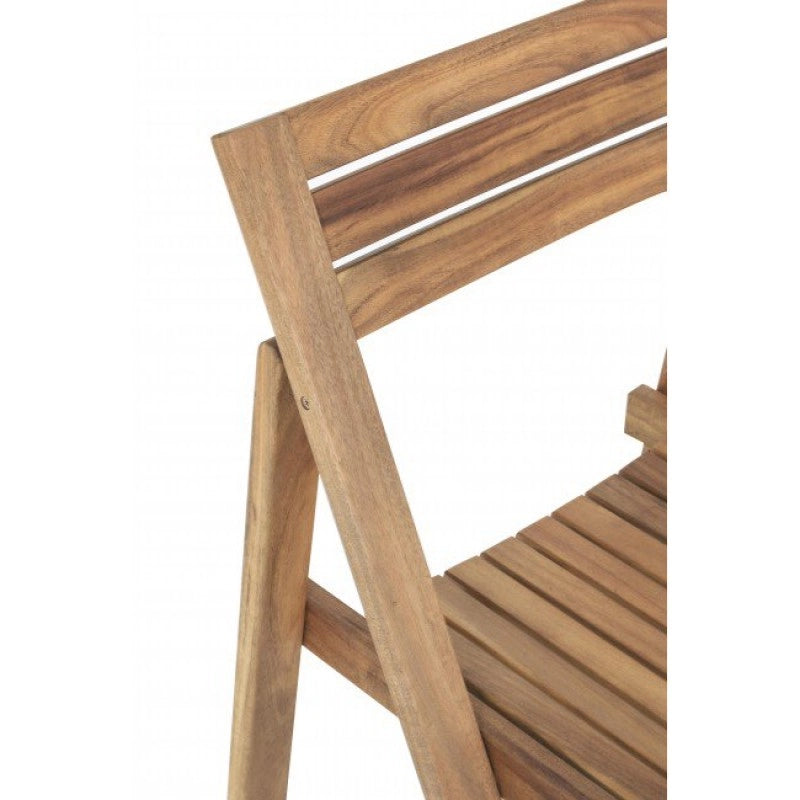Tavolo da Giardino e 4 Sedie in Legno Pieghevoli Set da Esterno Noemi Bizzotto