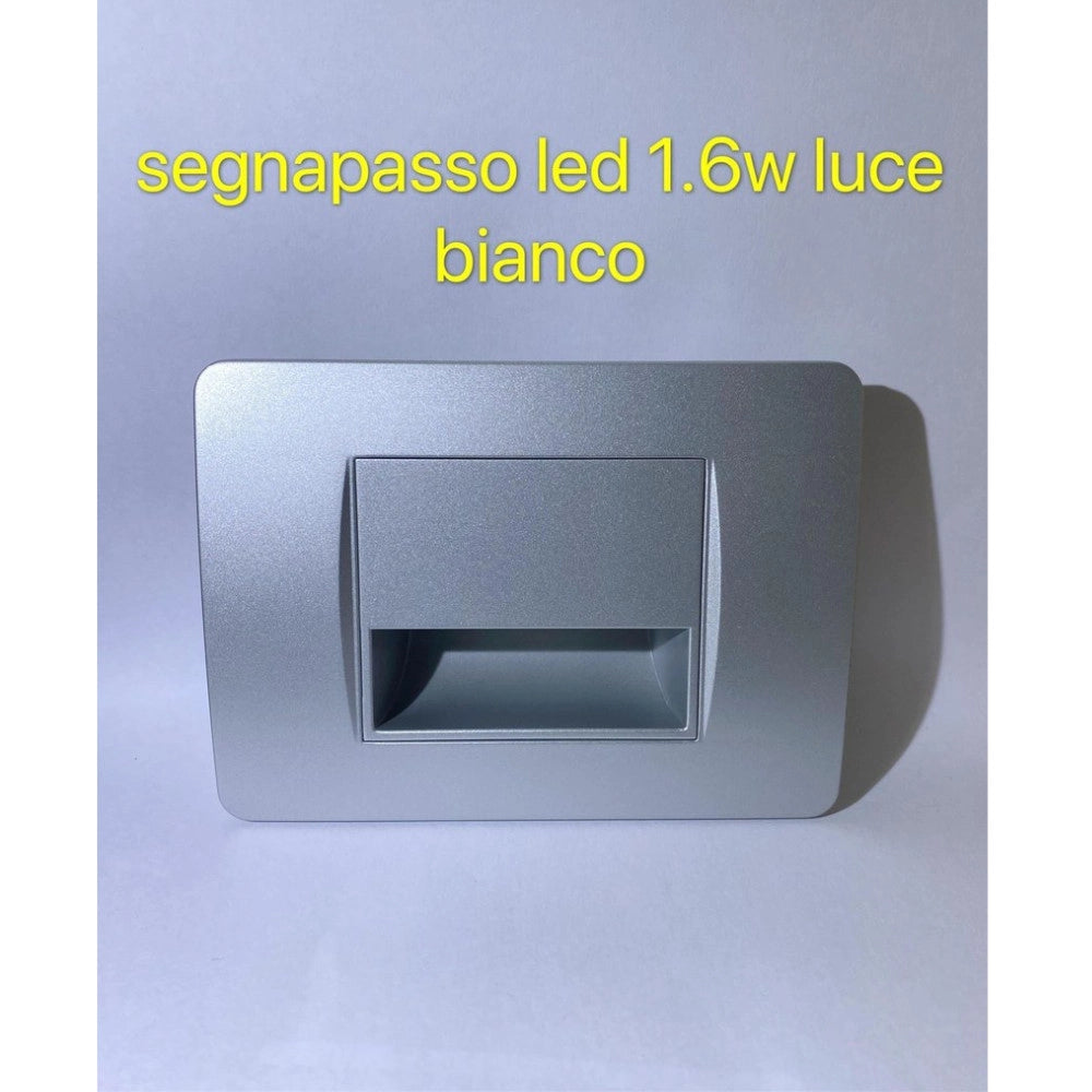 Trade Shop - Segnapasso Led Da Incasso Bianco 1.6w Luce Bianca Per Scale E Corridoi -