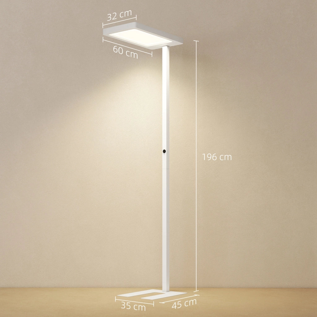 Lampada da terra LED dimmerabile per soggiorno ¨C zephmum ¨C 60x32x196 cm bianca