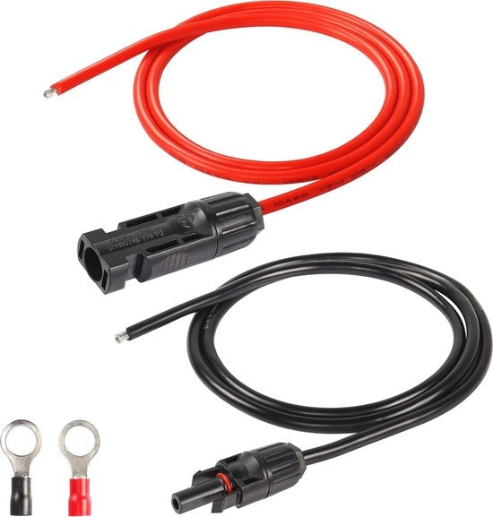 Cavo di allungamento per pannelli solari 10AWG con connessione solare e presa - 3FT