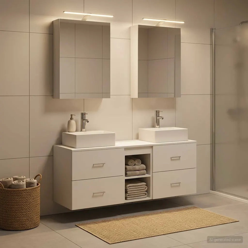 Set di mobili per il bagno 5 pcs Bianco 3406791