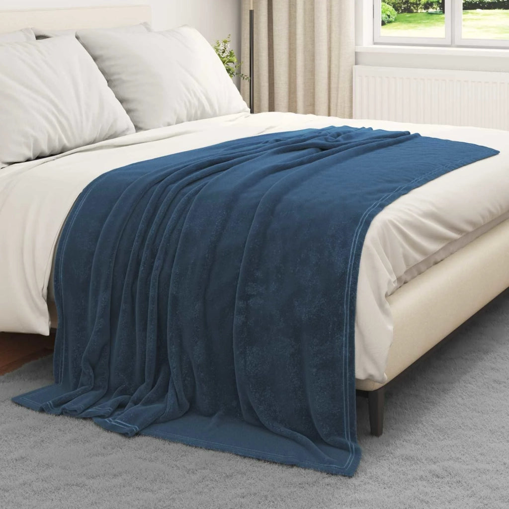 Coperte da Pile 6 pcs Blu navy 150 x 200 cm Panno 42016806