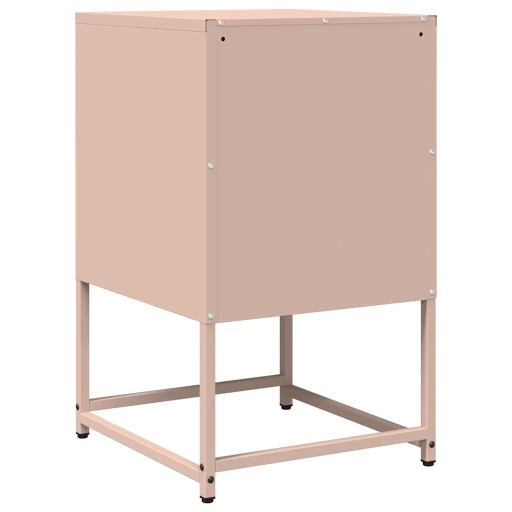 Comodino Rosa 36x39x60,5 cm in Acciaio Laminato a Freddo 853327