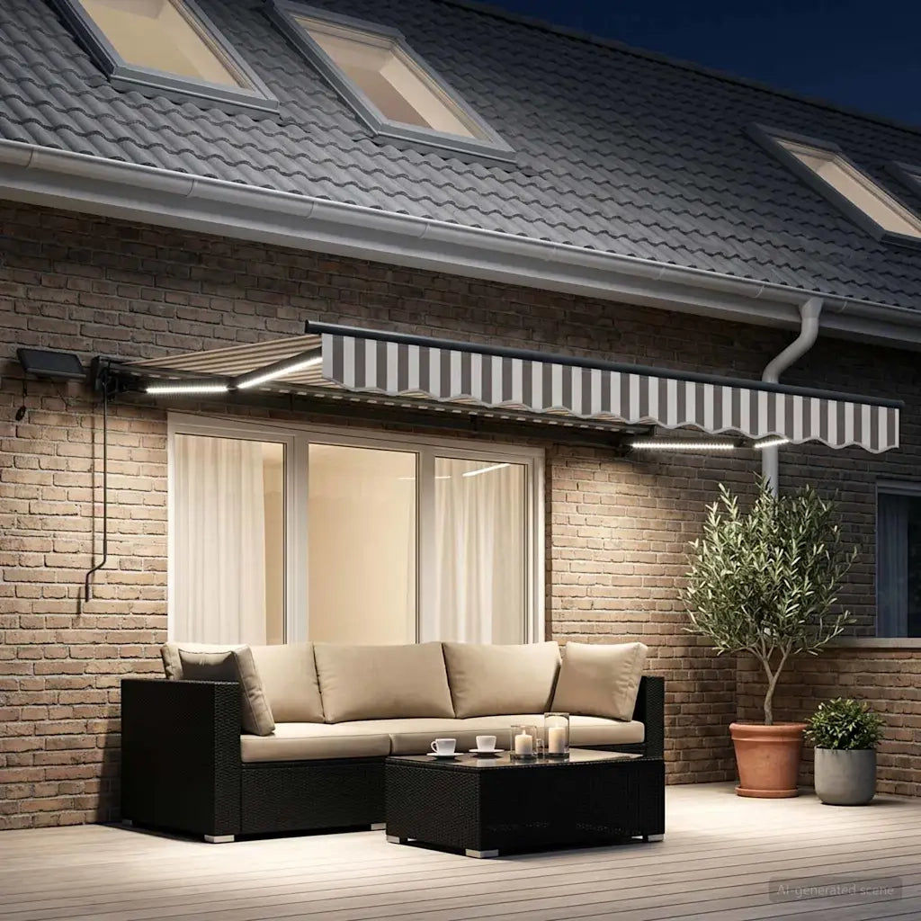 Cornice per Tenda Manuale con LED 3 x 2 m 3425655