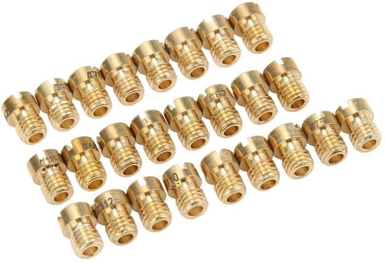 Set di Spruzzatori per Capote - 25 Pezzi - Sostituzione per Carburatori Dellorto - Installazione Facile - Spruzzatore M5 - Configurazione di Fabbrica Originale - Carburatore