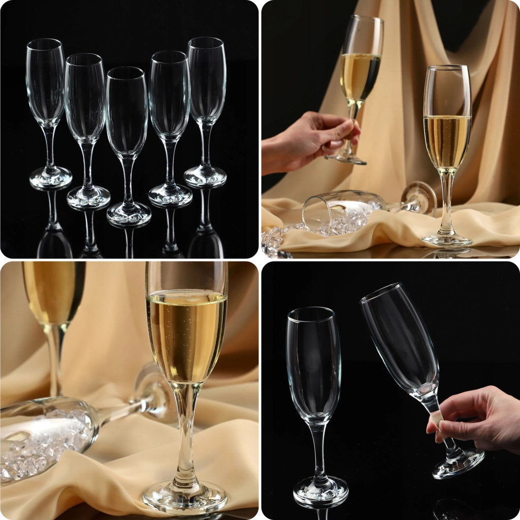 Set di 6 bicchieri da champagne/prosecco KADAX da 220 ml