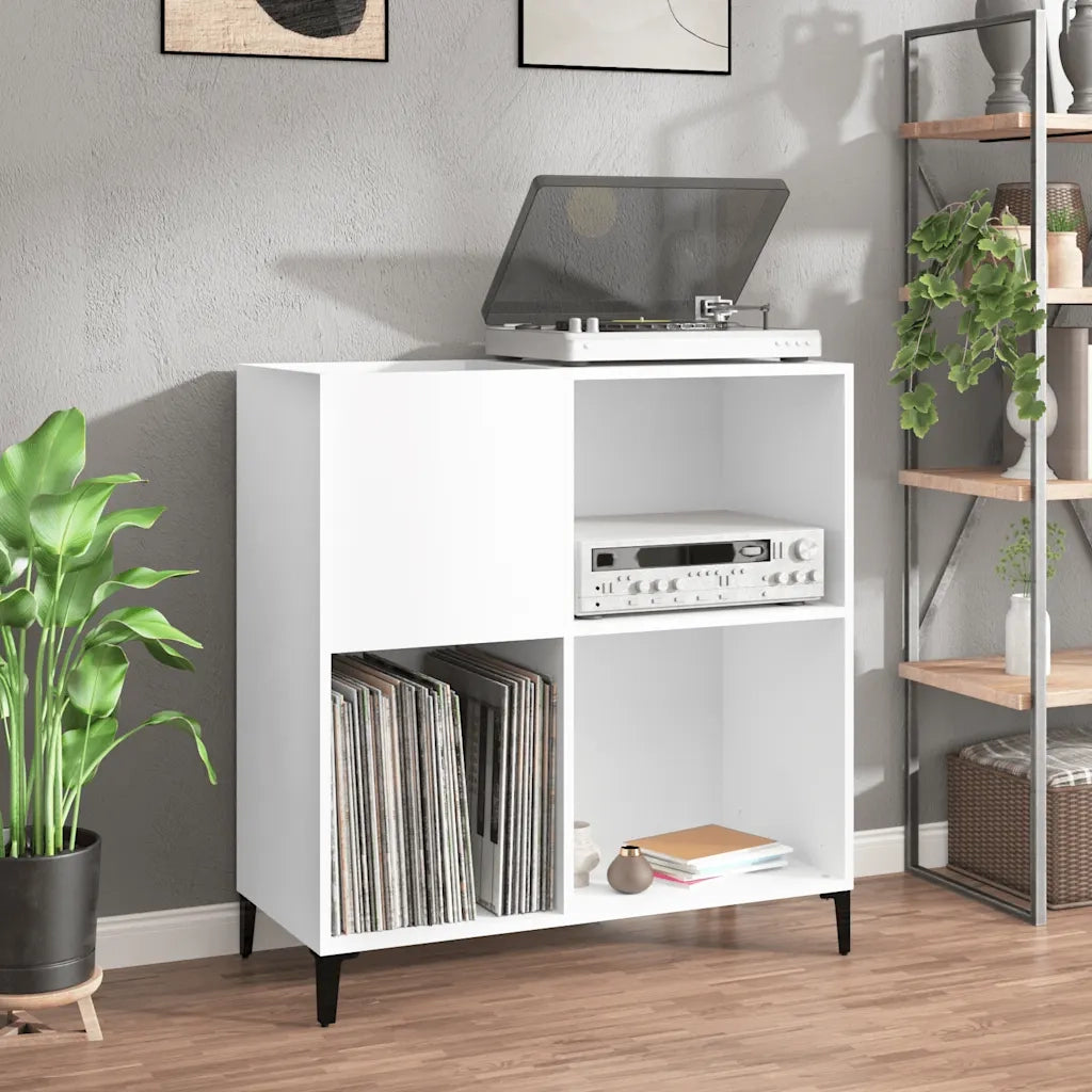 Mobile Porta Dischi Bianco 84,5x38x89 cm in Legno Multistrato CFW2471552