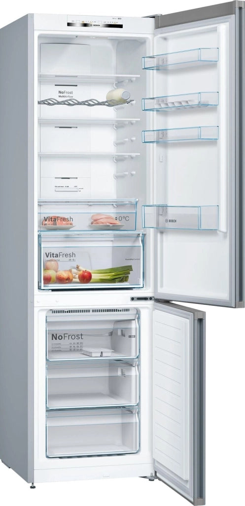 Bosch Serie 4 KGN392LDC frigorifero con congelatore Libera installazione 368 L D Acciaio inox