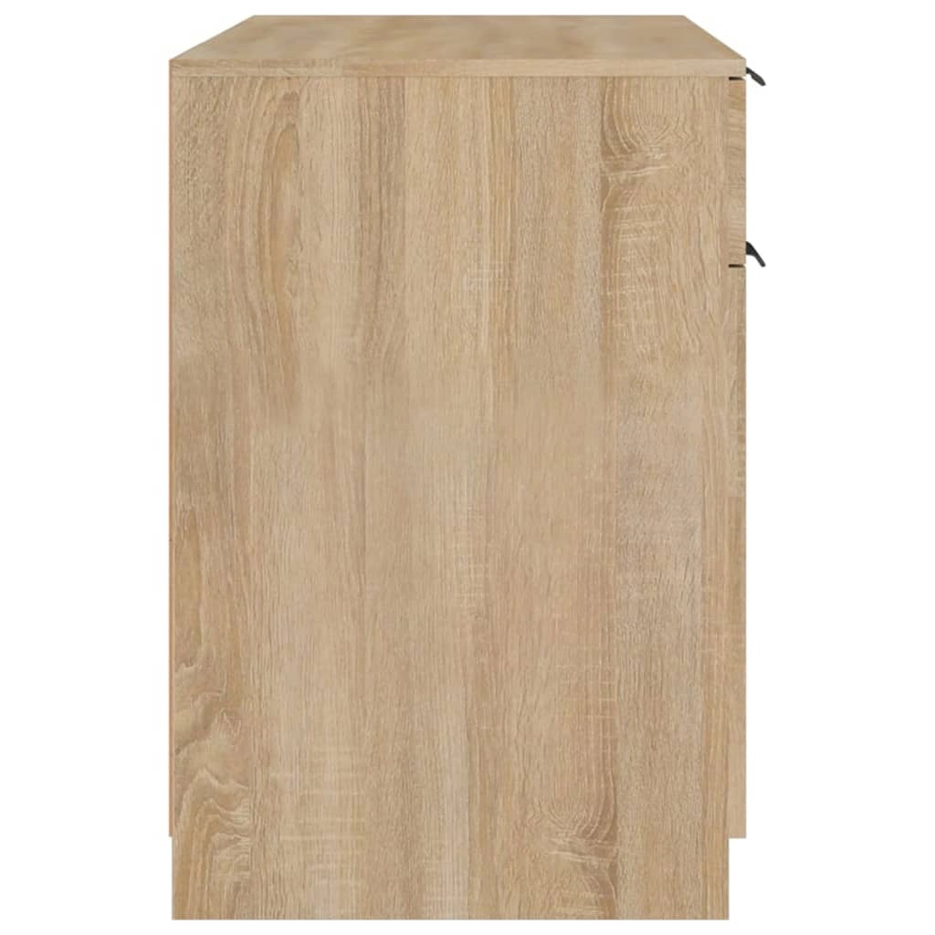 Scrivania tavolo postazione di lavoro mobile per computer studio rovere Sonoma 100 x 50 x 75 cm legno ingegnerizzato marrone 02_0023631