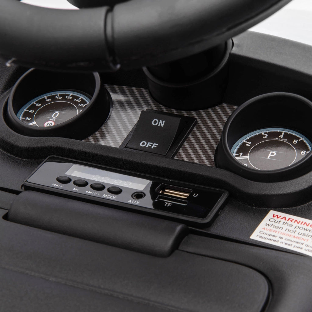 Macchina Elettrica per Bambini Licenza Land Rover Discovery 6V Velocità 3km/h Bianco