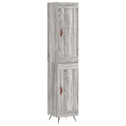 Credenza | Madia | Buffet da pranzo | Armadio da pranzo Grigio Sonoma 34,5x34x180 cm in Legno Multistrato