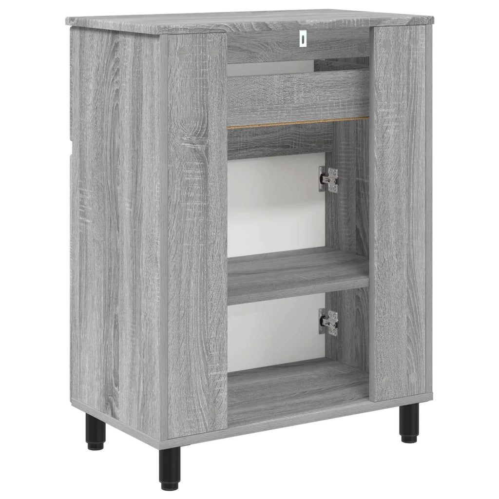 Mobiletto da bagno Sonoma grigio 60 x 35 x 80 cm 889421