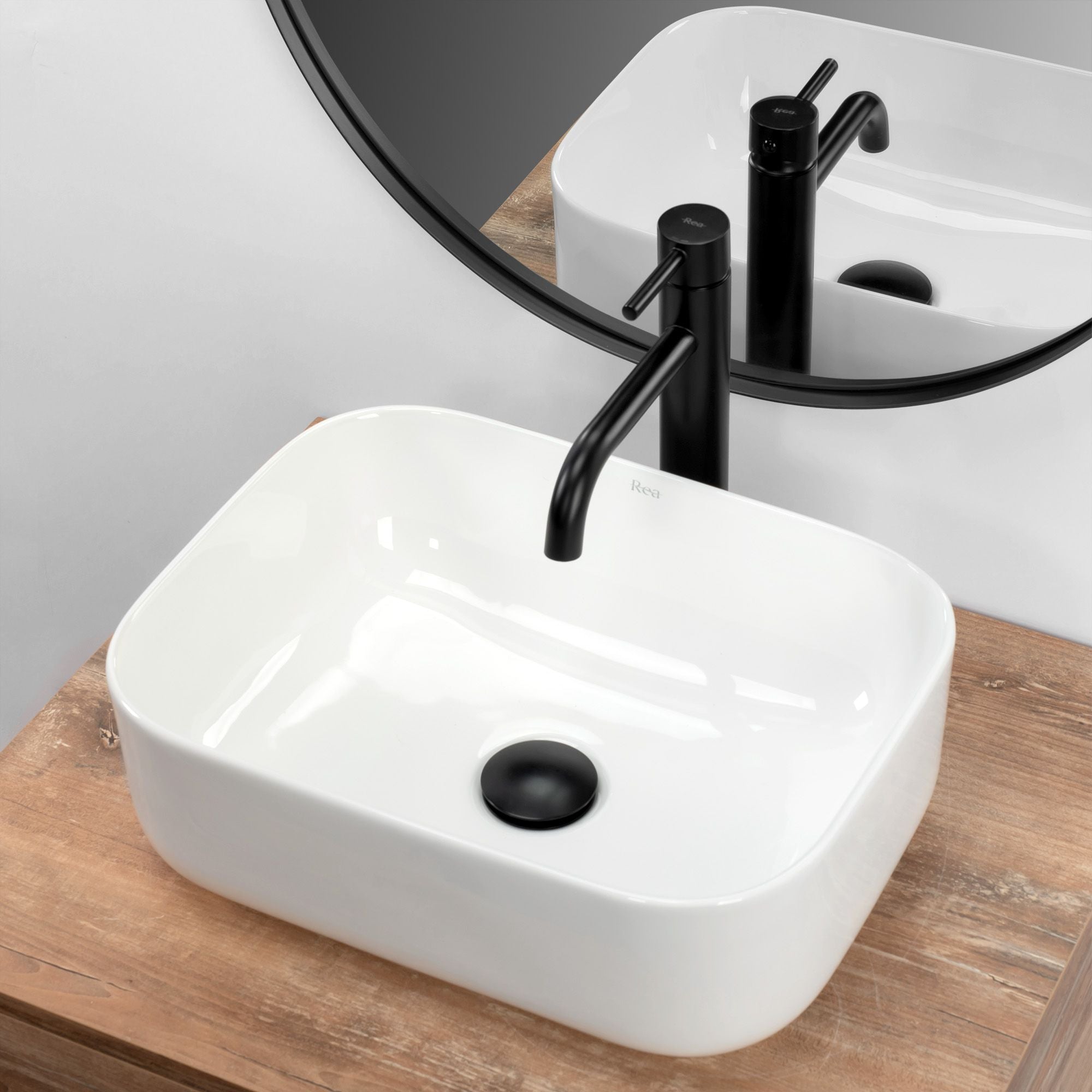 Lavabo Da Appoggio Rea Demi Mini White