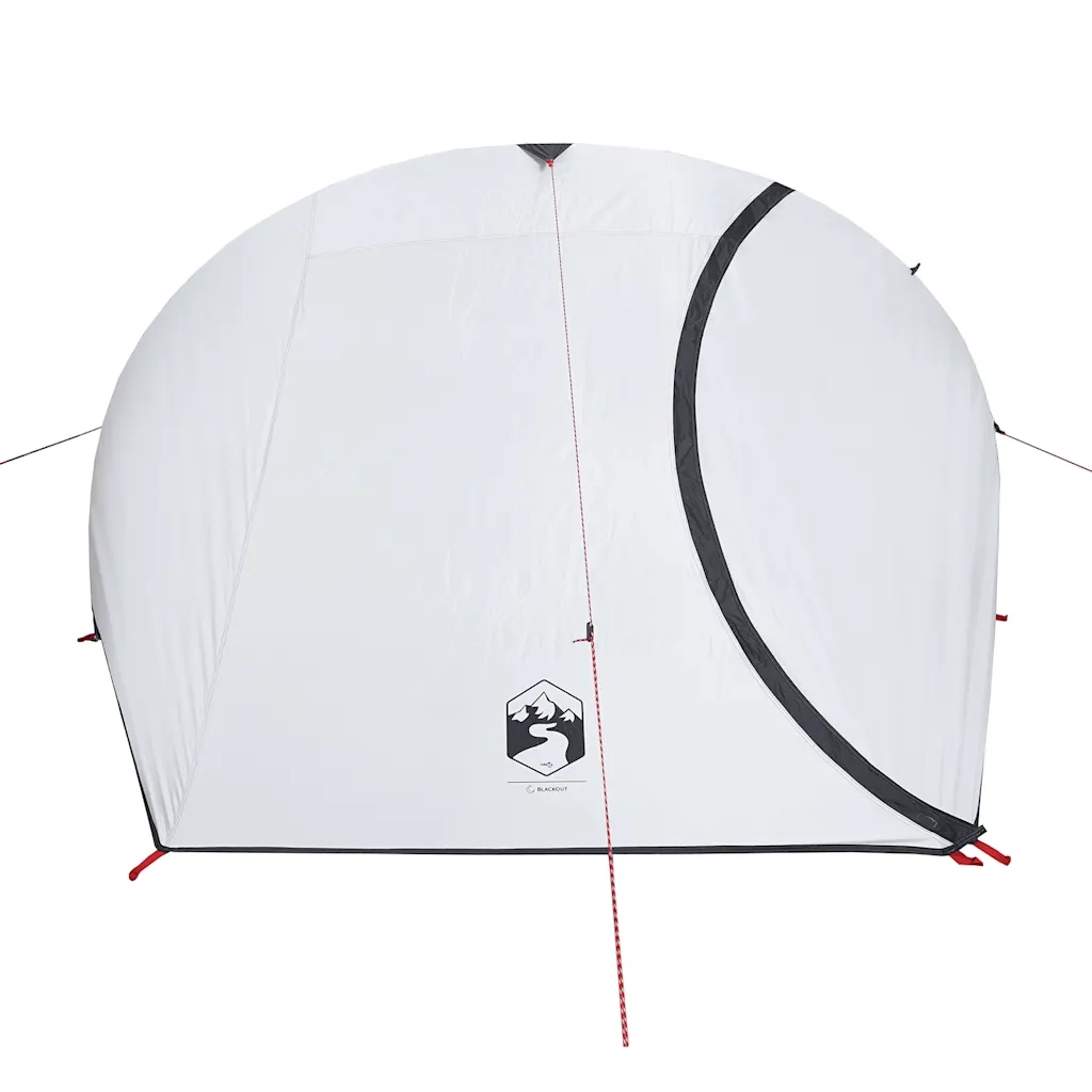 Tenda Campeggio a Cupola 4 Persone-Tenda per Escursionismo Bianca Tessuto Impermeabile 293063