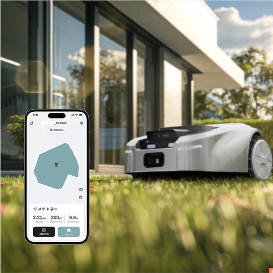 Robot tagliaerba - Senza recinzione - GPS sistema di sicurezza contro furto - Ricarica automatica - Multi Smart controllo