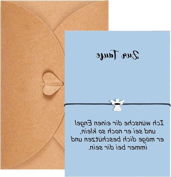 Bracciale e cartolina di battesimo per bambini - Materiale non prezioso.
