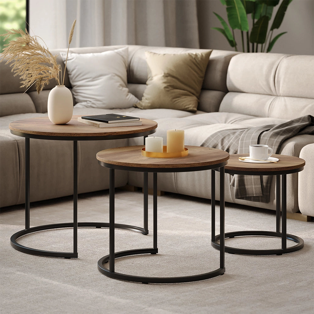 Vicco Tavolino da divano Legno 55 x 55 cm 3 parti