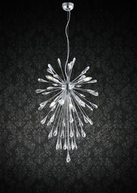 Lampada a Sospensione da Interno  E14 in Metallo Cromo