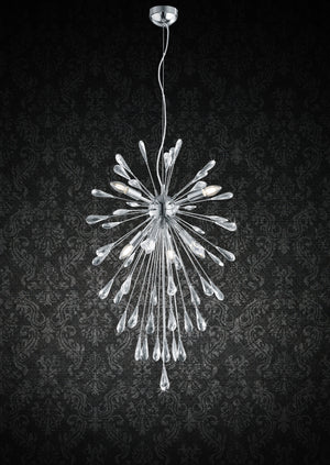 Lampada a Sospensione da Interno  E14 in Metallo Cromo