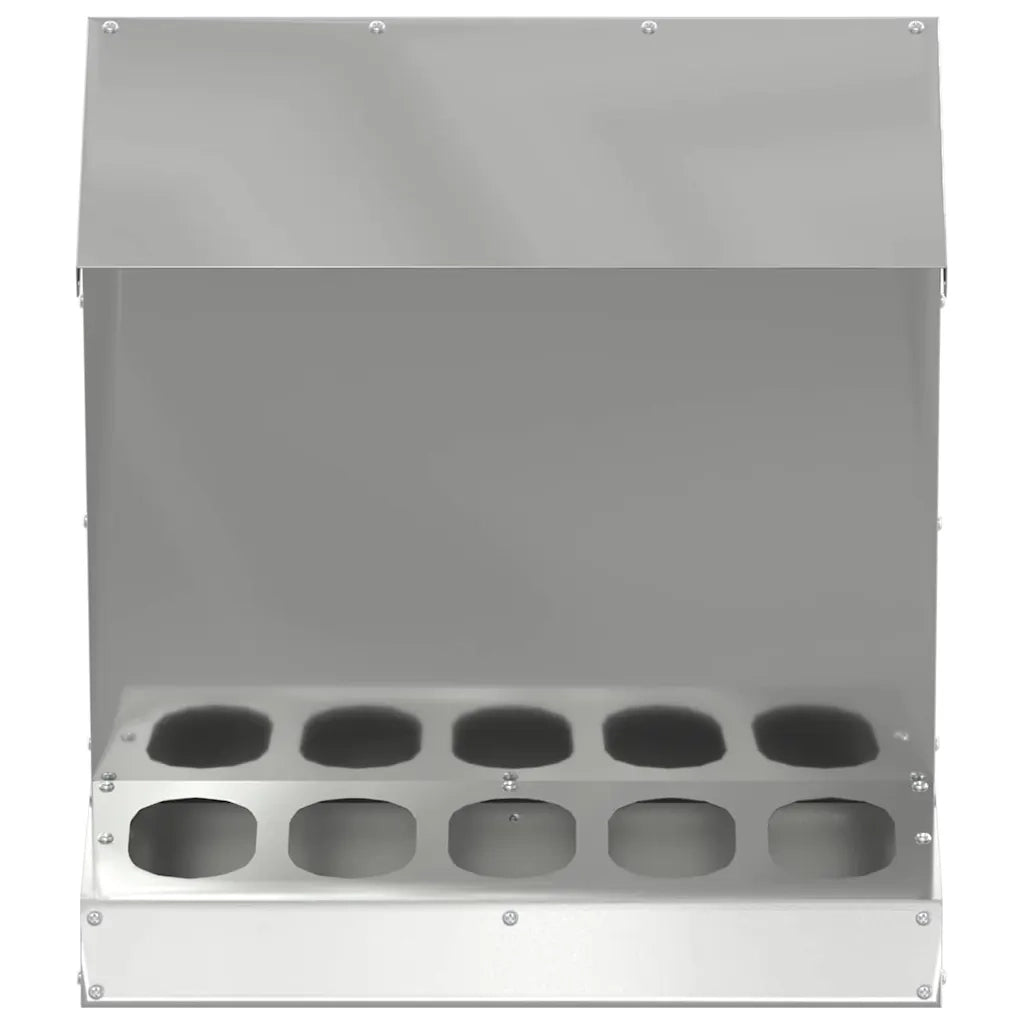 Feeder per pollo Argento 40 x 40 x 45 cm Acciaio zincato