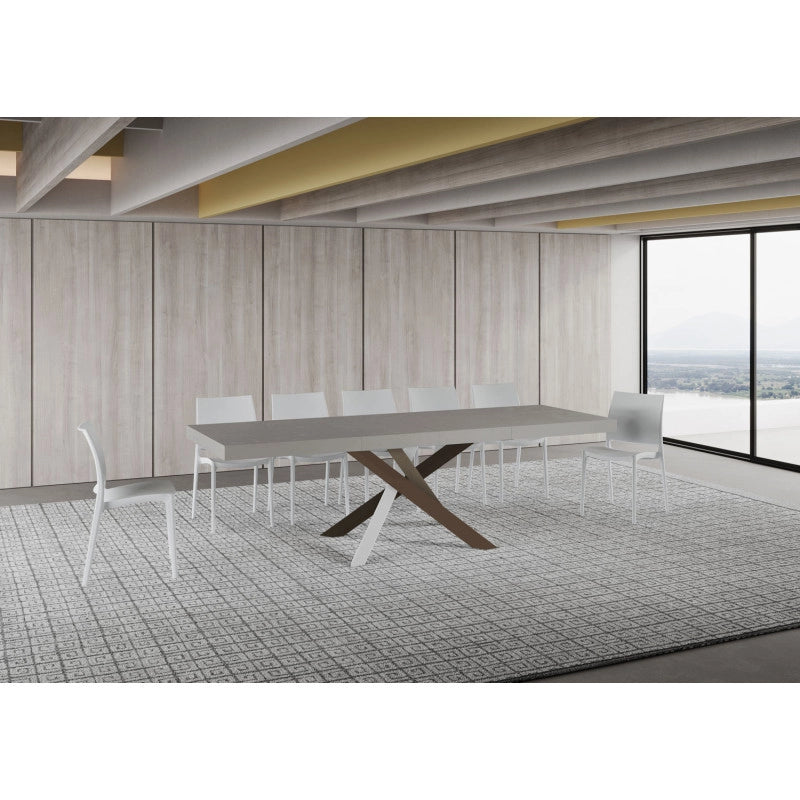 Tavolo allungabile 160/420x90 cm Volantis Premium telaio Multicolore 4/C - Cashmere