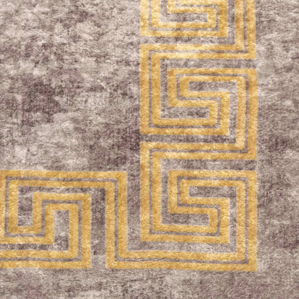 Runner Tappeto MARSA Grigio 100 x 150 cm Poliestere e PVC