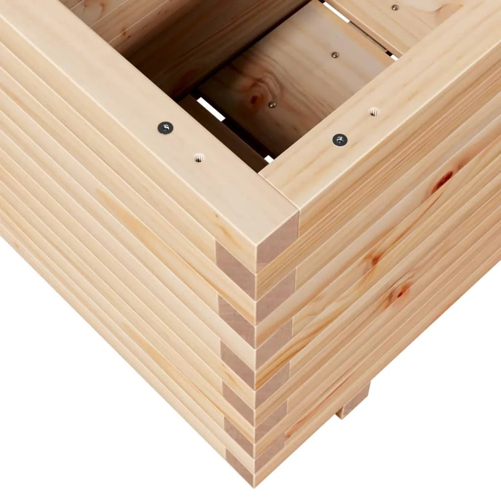 Fioriera rialzata per piante fiori patio giardino 70 x 40 x 49,5 cm legno di pino massiccio marrone 02_0037787