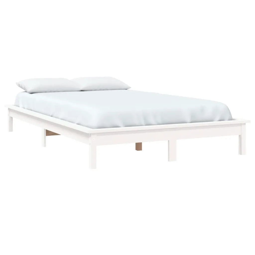 Giroletto Bianco 150x200 cm in Legno Massello di Pino King Size 820547